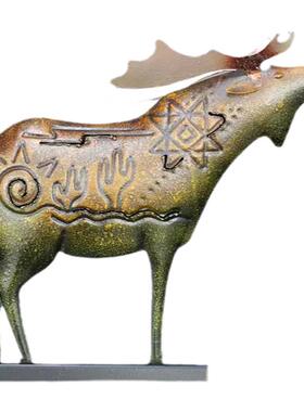 横成手工摆件北极熊牛魔王四不像工艺品摆件熊牛麋鹿创意家居摆件