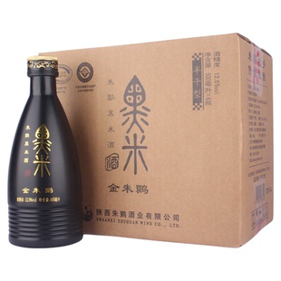 陕西汉中洋县黑米黄酒半干型朱鹮黑米酒金朱鹮12度500ml*6瓶整箱