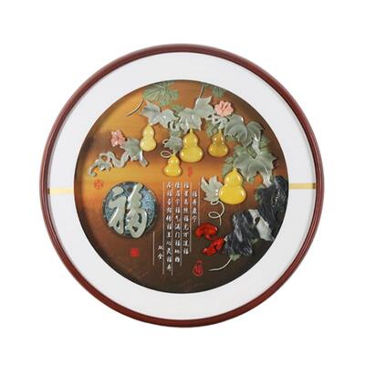 新中式走廊玄关玉雕画