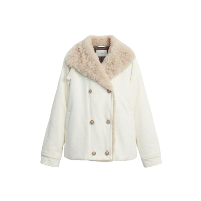 SPEARYOUTH大翻领双排扣棉服