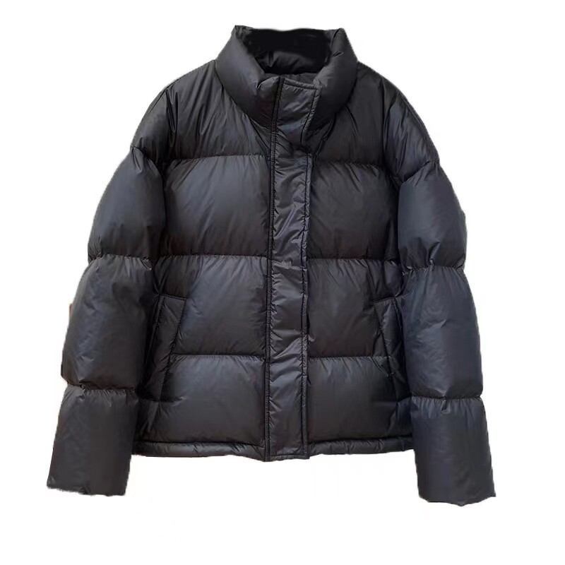 黑色短款羽绒服女小个子2026冬季新款韩版加厚保暖立领面包服外套