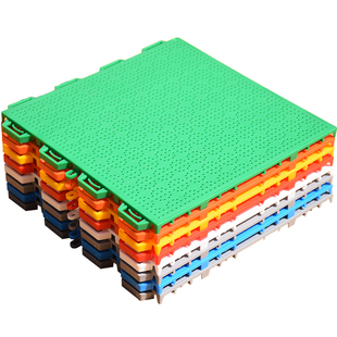 实面小孔悬浮运动拼接塑料地板旱冰轮滑溜冰场地面铺设室内外地垫