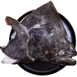 深海碟鱼头新鲜包邮鲽鱼头新鲜冷冻雅片鸭片鸦片鱼头格陵兰蝶鱼头