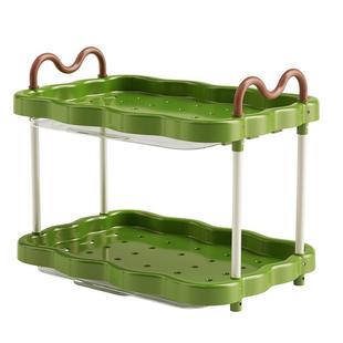 杯子收纳置物架桌面放咖啡杯碟沥水分层托盘架复古大容量水杯架子