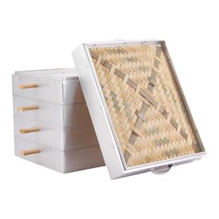 42*52cm方形铝合金铝蒸笼包子馒头加厚竹子笼屉安庆江镇厂家直销