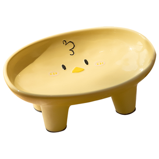 一眯十二生肖钵钵鸡大口径猫碗宠物陶瓷猫食盆碗防打翻喝水碗狗碗