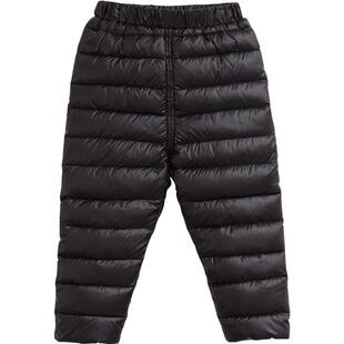 【清仓】马克珍妮冬装男女童超轻羽绒裤新年红内胆宝宝保暖裤