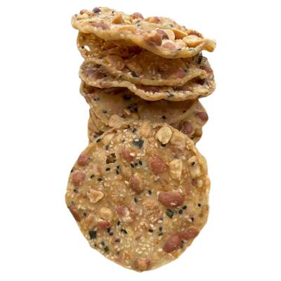 江西赣州特产铁勺饼月亮巴锅巴饼传统小吃糕点油炸休闲咸香虾米巴