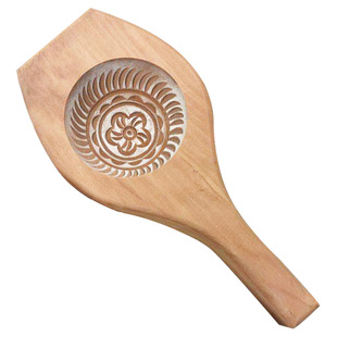 手工刻凹底花样蒸馒头馍清明果印模包子红团面食糍粑青团木质模具