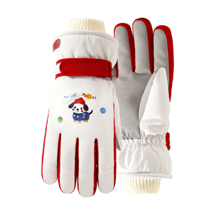 触屏滑雪手套冬季女加绒加厚玩雪防泼水东北骑行电动车保暖棉手套