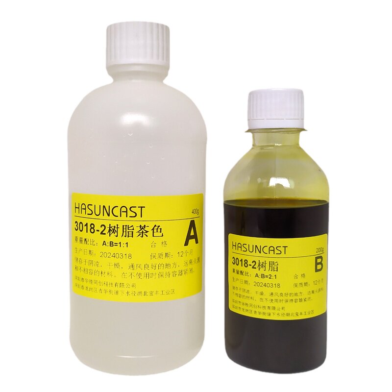3018-2茶色透明电子环氧树脂灌封胶耐高温耐酸碱腐蚀硬胶电池密封