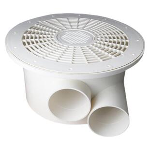 帆布池虾池鱼马桶鱼厕所排水排污地漏双排鱼塘底部过滤网格出水口