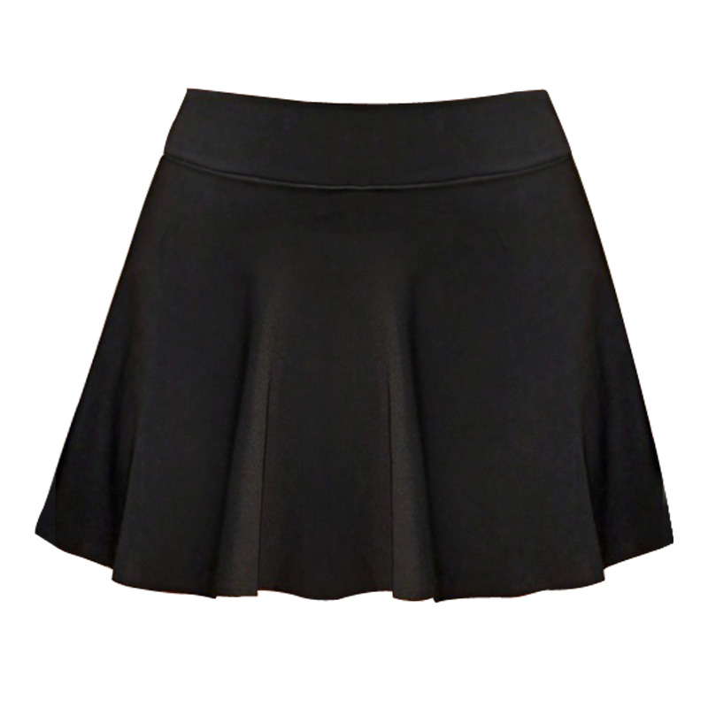 欧美大码女士单独泳裤高腰保守防走光分体泳裙游泳平角裤裙带口袋