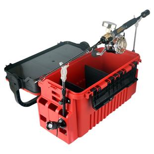 千渔筏新款筏钓箱路亚垂钓配件收纳箱多功能微铅船矶钓支架桶加厚