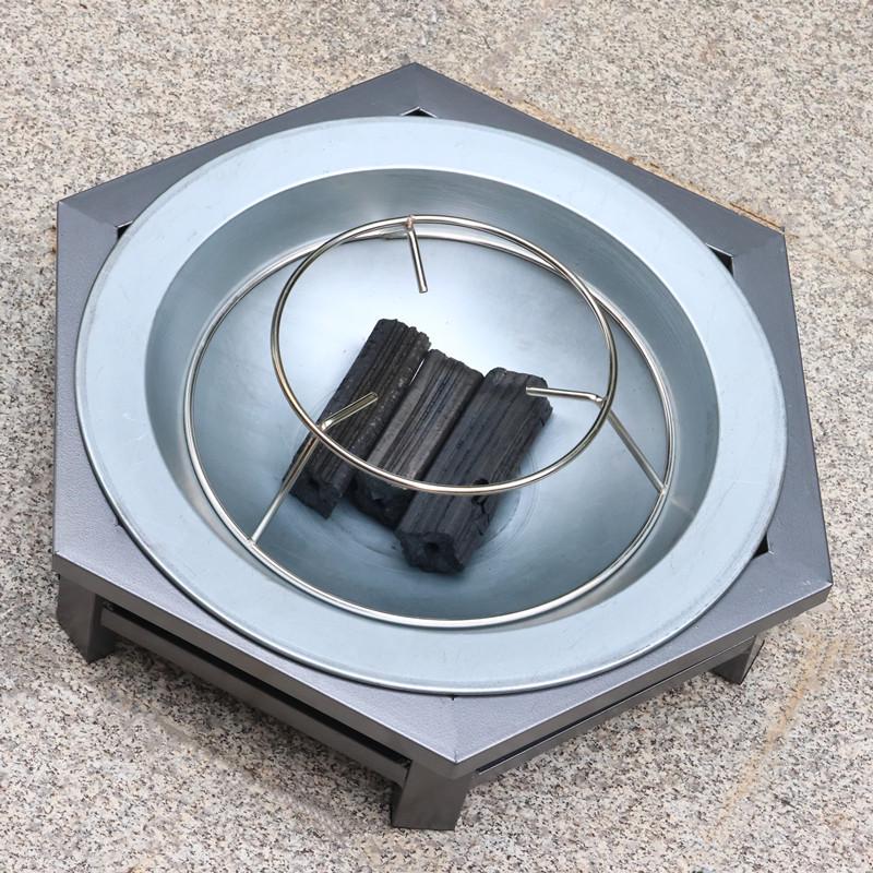 老式铸铁烤火盆取暖炉烤火炉户外烧烤架室内炭火盆烧柴烧木炭火盆