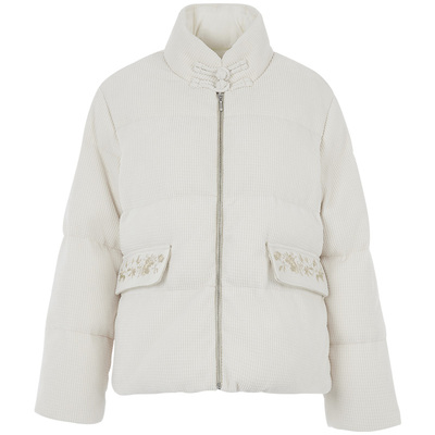 花木深中国风95狮头白鹅绒羽绒服