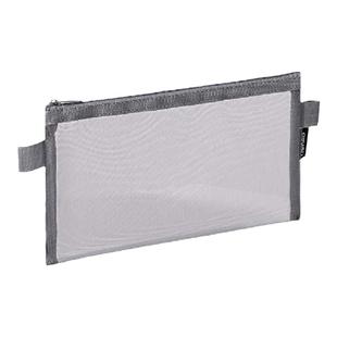 得力考试笔袋立体大容量学生文具袋透明网纱笔袋高颜值ins简约铅笔袋中高考场专用收纳男生女生学习用品三角