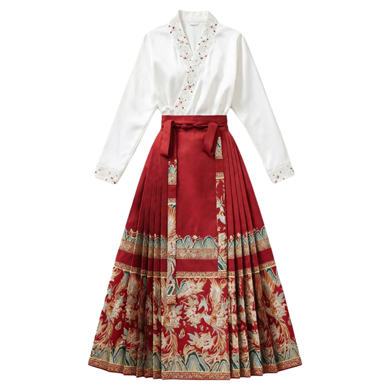 满庭芳【凤凰】红色马面裙婚服春季女新中式上衣汉服套装敬酒礼服