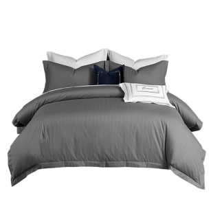 新婚礼物 康尔馨希尔顿纯棉床笠四件套100S全棉四季款床单高级感