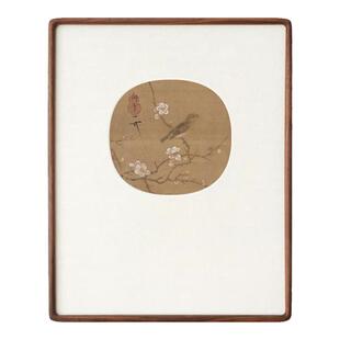 宋式美学挂画 宋徽宗赵佶宋代花鸟古典团扇面中式卧室茶室装饰画