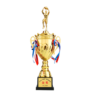 篮球金属奖杯定制四柱大奖杯mvp运动会比赛金银铜篮板王奖杯定做