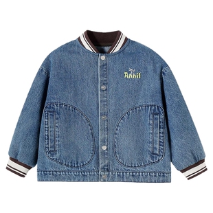 【商场同款】安奈儿童装男童夹克外套春新款休闲牛仔XB515565