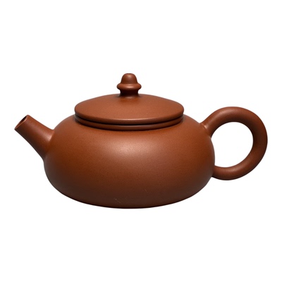 建水紫陶原矿手工复烧寒江壶