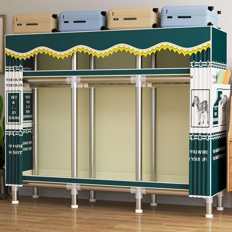 2024新款简易衣柜家用卧室加固结实防尘布衣柜出租房屋用衣服柜子