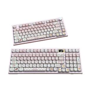 雷咖泽KW75S客制化机械键盘贪吃肥肥98配列无线三模游戏办公专用