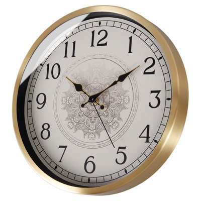 免打孔简约静音黄铜挂钟