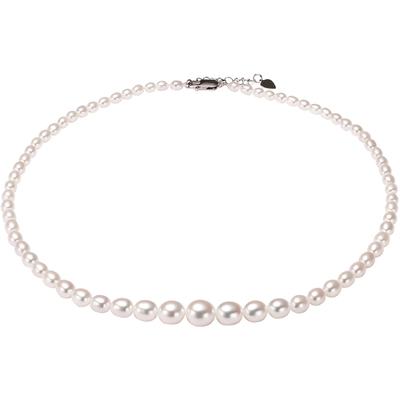 欧诗漫米形项链送妈妈淡水珍珠