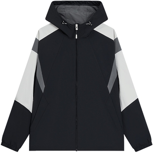 特步运动风衣男士春季新款户外运动外套休闲连帽夹克官方旗舰店