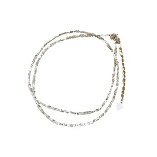 珀姿卡999纯银女碎银子项链轻奢小众叠戴锁骨链裸链高级颈链足银