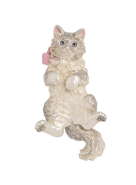 日本手作4F小猫的目光胸针