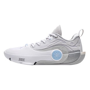 LiNing李宁WOW12 韦德之道12 白灰 低帮新款实战篮球鞋ABAV085-11