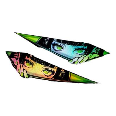 二次元车贴眼神镭射JDM动漫少女