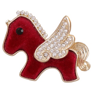 赤骓云翼-新年生肖小马边夹丝绒发夹精致设计感刘海侧边夹碎发夹