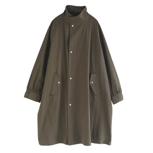 徐大脸吖定制 巴恩风薄款中长款经典风衣春气质廓形工装服外套女