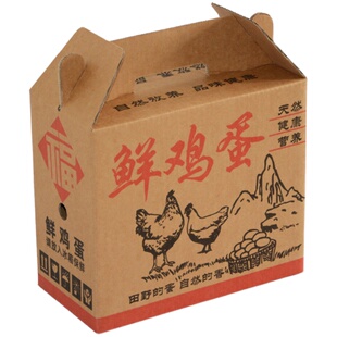 鲜鸡蛋礼盒包装箱适合散装10斤鸡蛋手提式礼品盒子无蛋托现货速发