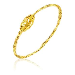 黄金转运珠戒指女款手工编织金丝线999足金路路通生日情人节礼物