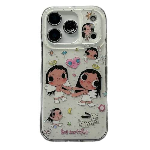 可爱卡通日系女孩小玉适用苹果17Promax手机壳iphone16pro新款13小众16pm带链条15pm硅胶17pro创意少女14全包