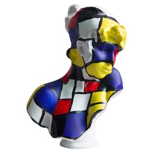 留连原创蒙德里安少女雕像艺术人物摆件雕塑家居装置小众软装饰品