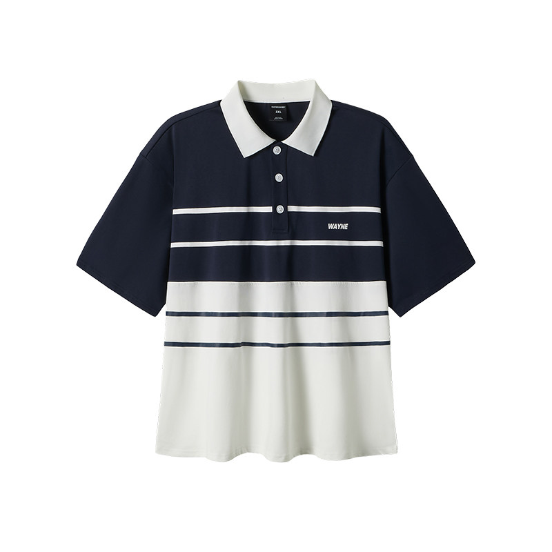 GEEEKPANDA夏季短袖休闲条纹POLO