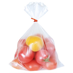 e鲜家用食品级保鲜袋一次性平口背心冰箱水果蔬菜袋大中小号200只