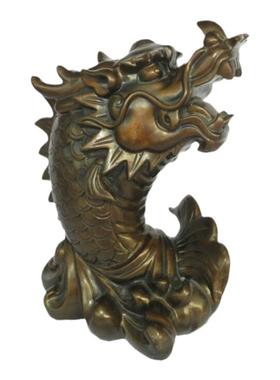 年年有余工艺品铜龙头鱼摆件纯铜