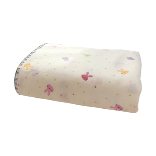 在耳边可爱小兔子全棉四件套柔软双层纱被套床单床笠款床上用品