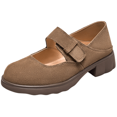 意尔康复古玛丽珍女鞋2025新款秋季舒适休闲厚底单鞋软底小皮鞋女