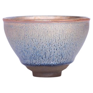 名家杨飞银毫建盏主人杯茶盏茶杯纯全手工天目曜变兔毫鹧鸪斑茶器