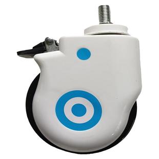 医用病床脚轮护理床万向轮子刹车床轮5寸轱辘M16静音轮医疗床配件