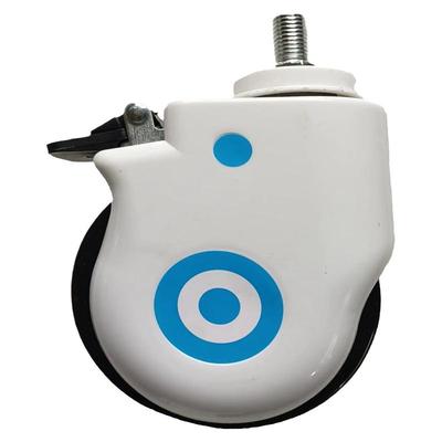 静音轮5寸聚氨酯万向轮刹车耐磨